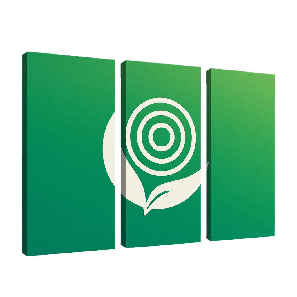 Verdant Crescent Eco Emblem Flag custom paintings frame