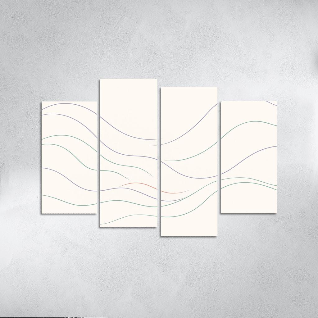 Whispering Curves abstract paintings frame