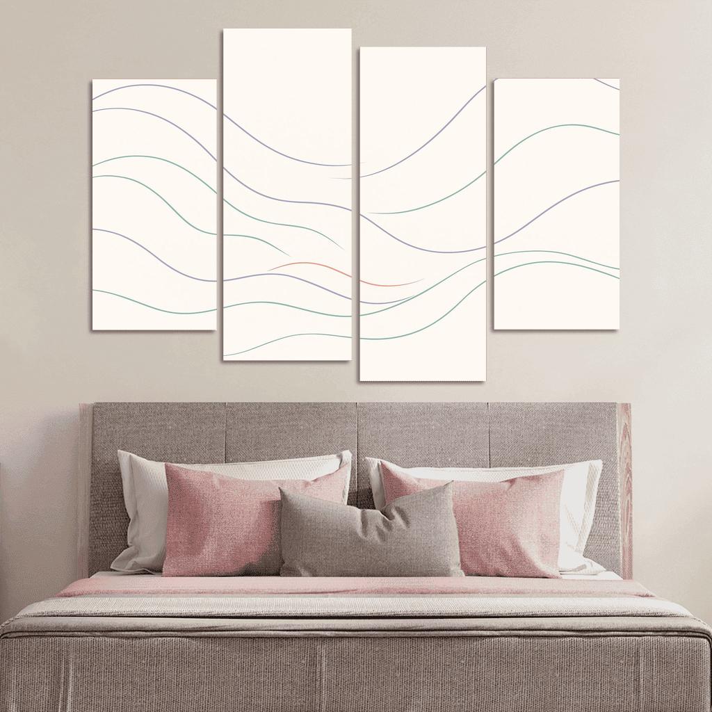 Whispering Curves abstract paintings frame