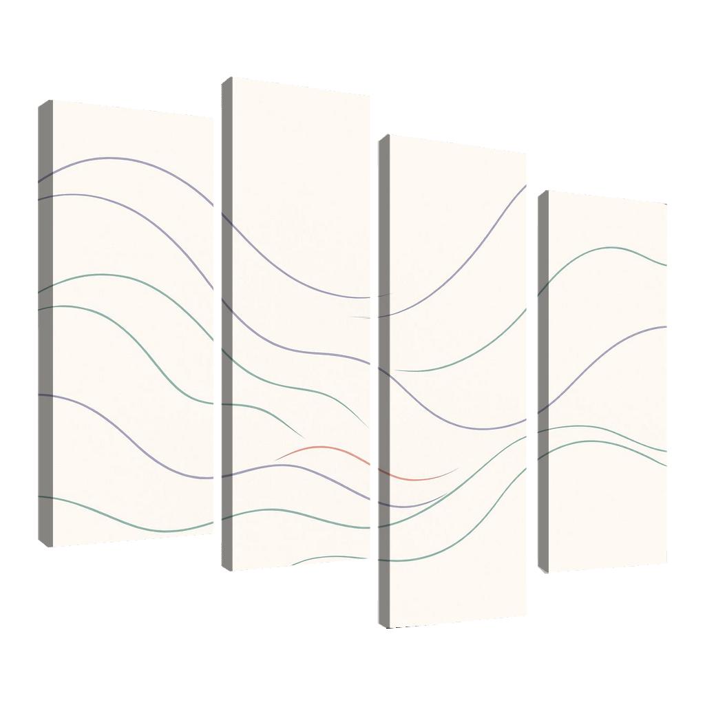 Whispering Curves abstract paintings frame