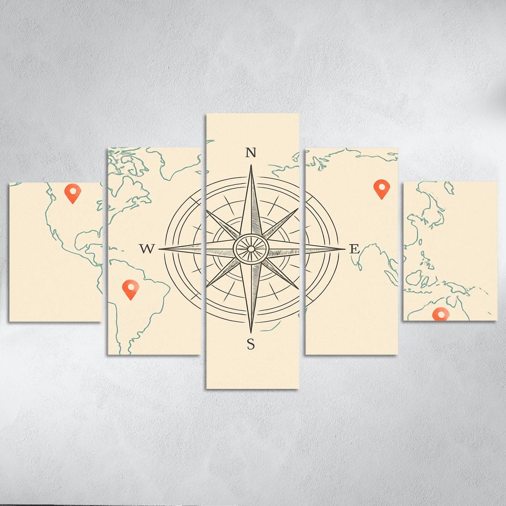 Whispers Of The Compass Rose canvas paintings frame