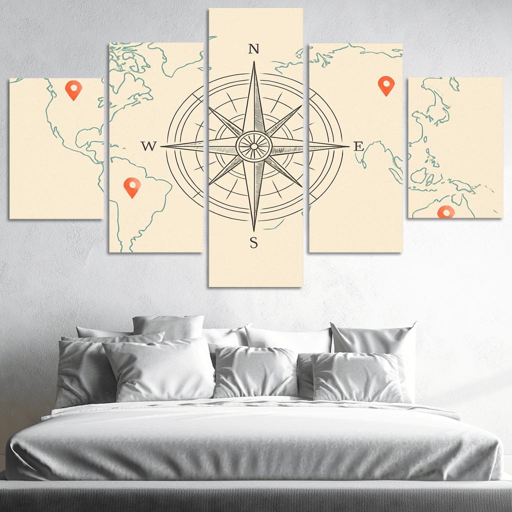 Whispers Of The Compass Rose canvas paintings frame