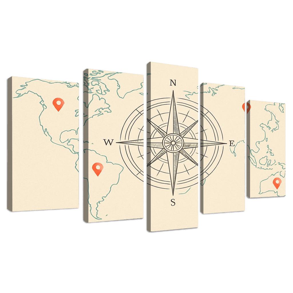 Whispers Of The Compass Rose canvas paintings frame