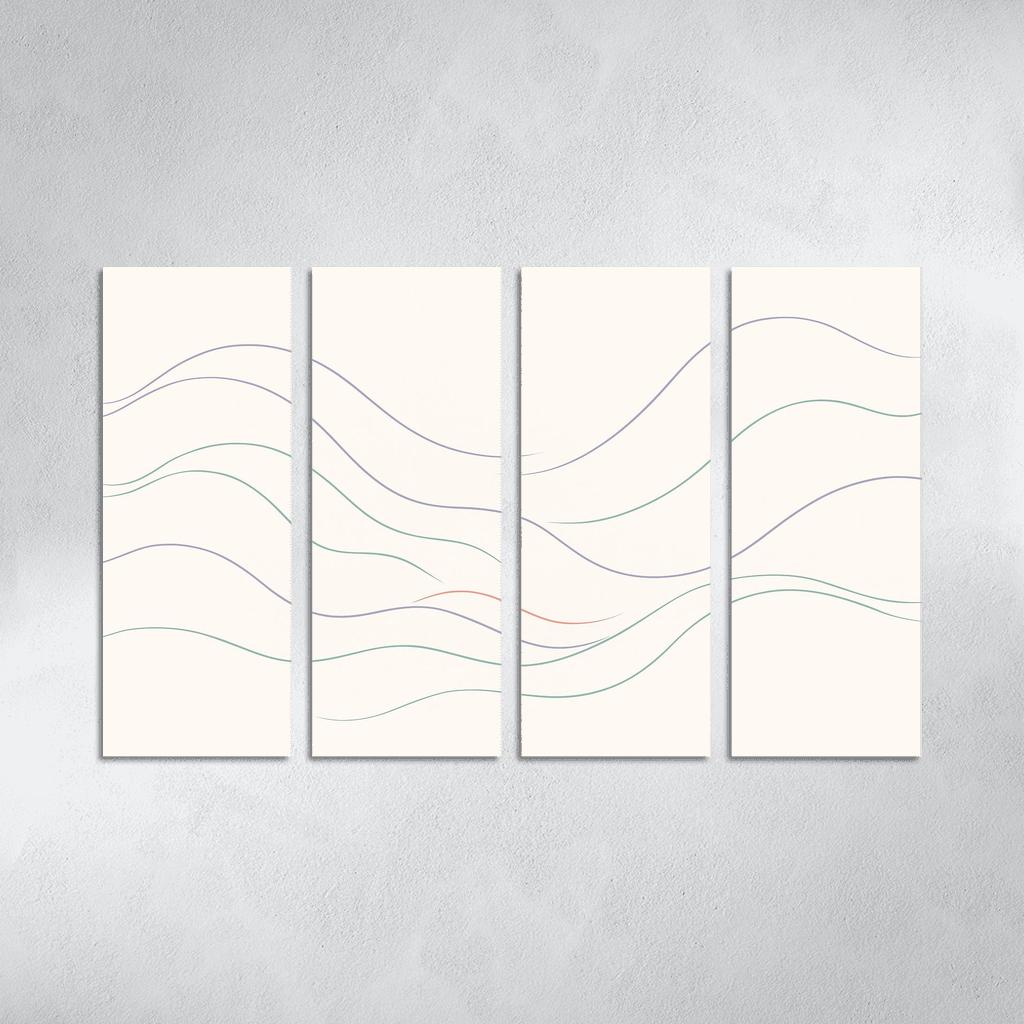 Whispering Curves abstract paintings frame