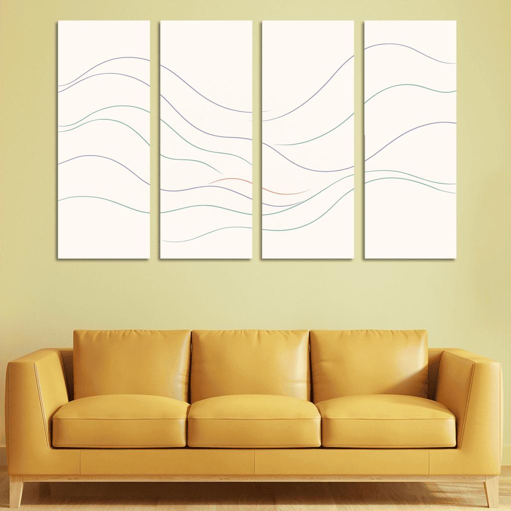 Whispering Curves abstract paintings frame