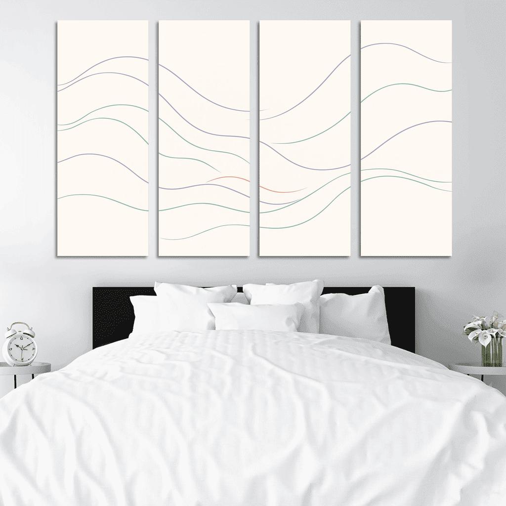 Whispering Curves abstract paintings frame