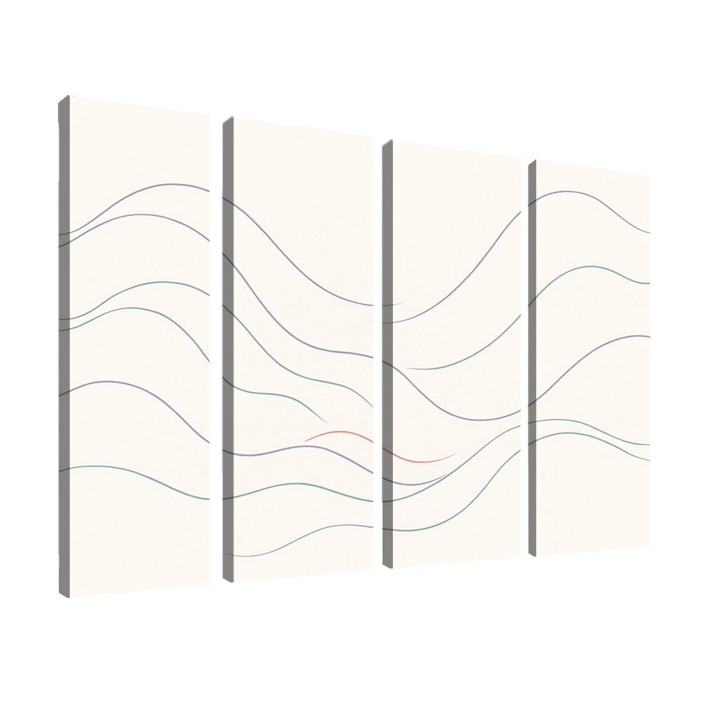 Whispering Curves abstract paintings frame