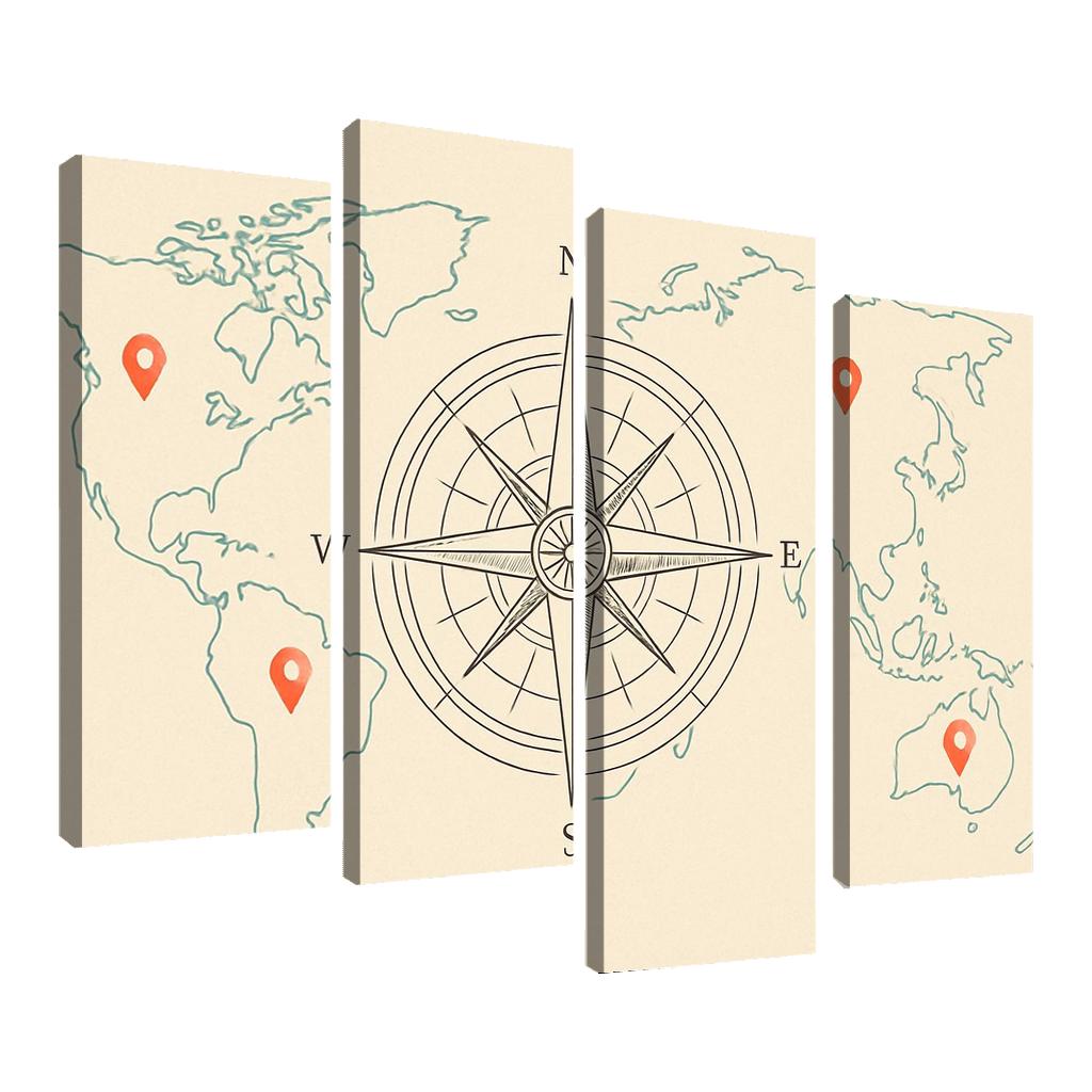 Whispers Of The Compass Rose canvas paintings frame