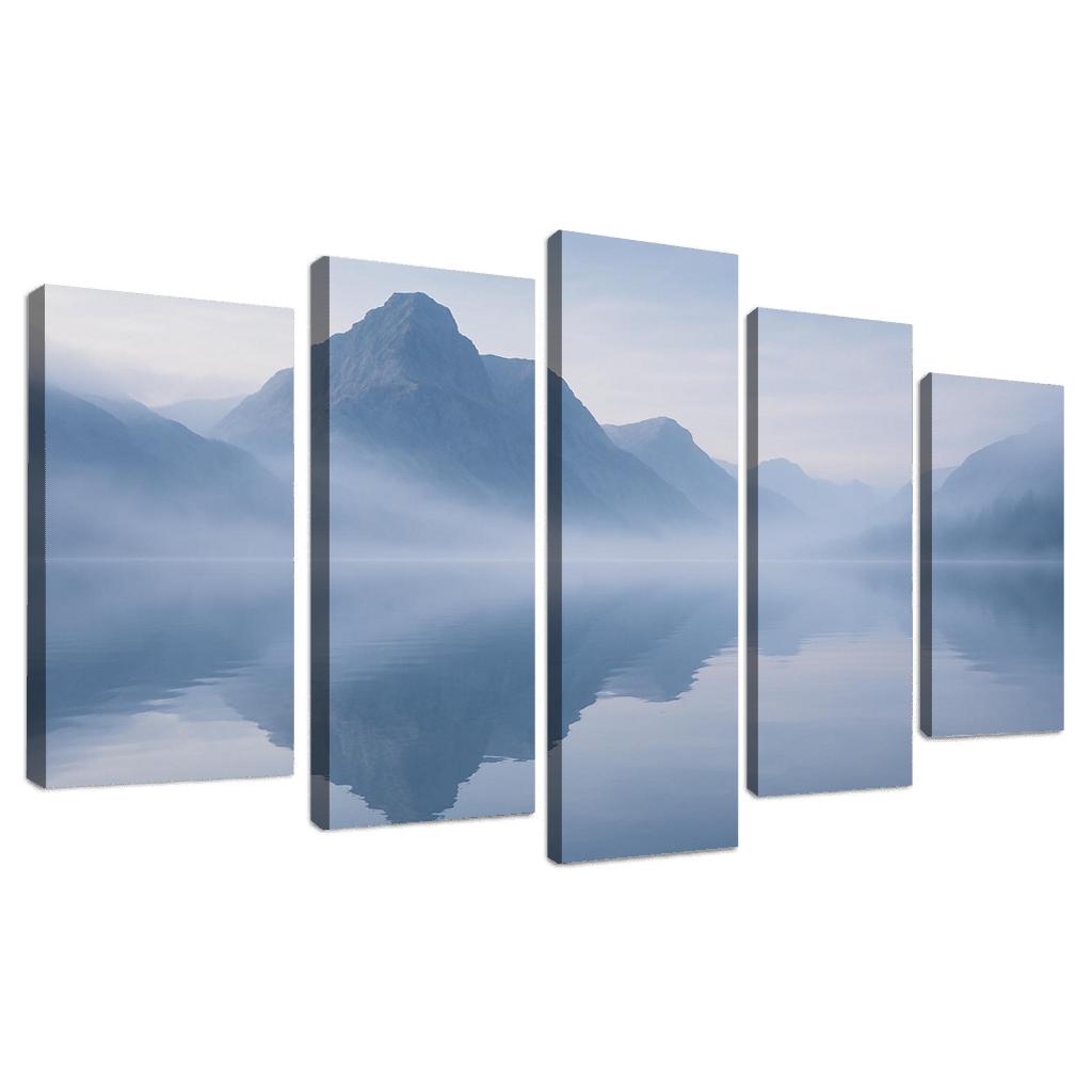 The Silken Mist Over Glassy Mountain Lake custom paintings frame