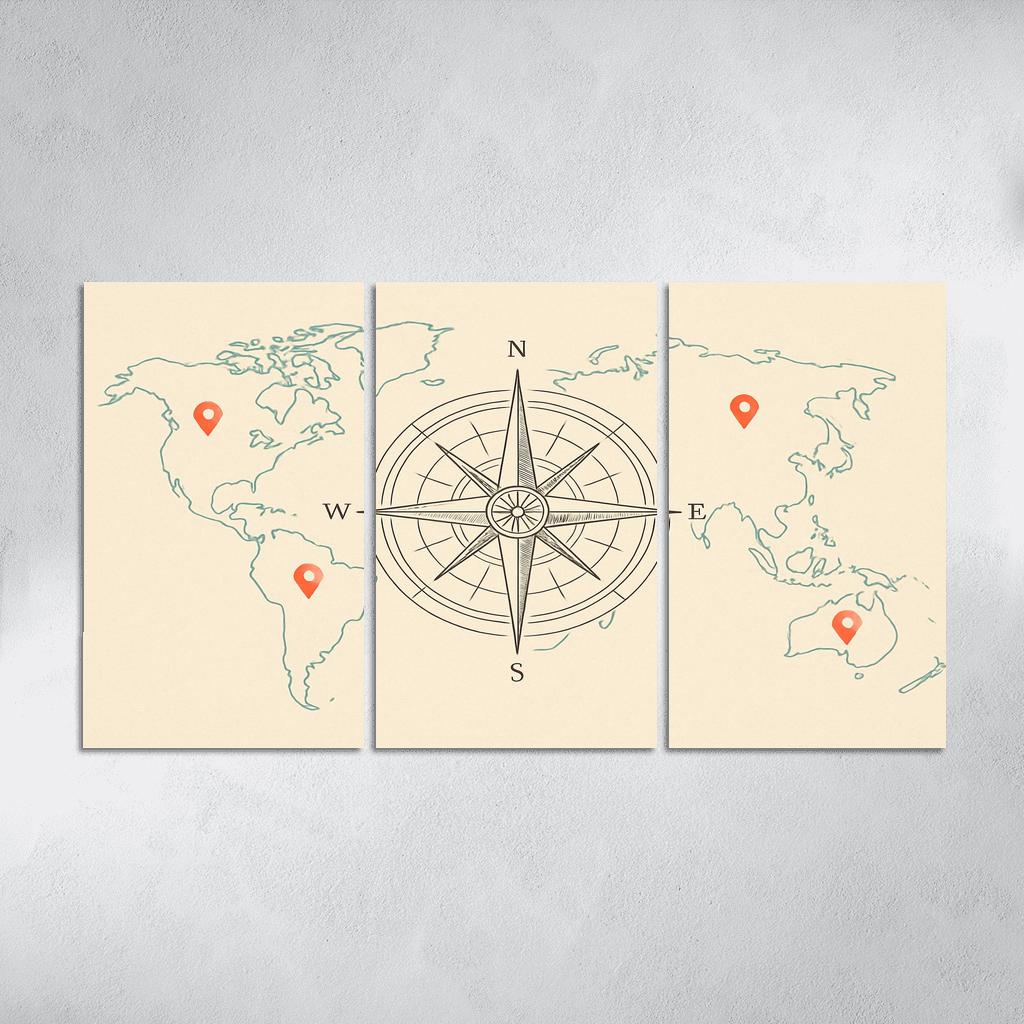 Whispers Of The Compass Rose canvas paintings frame