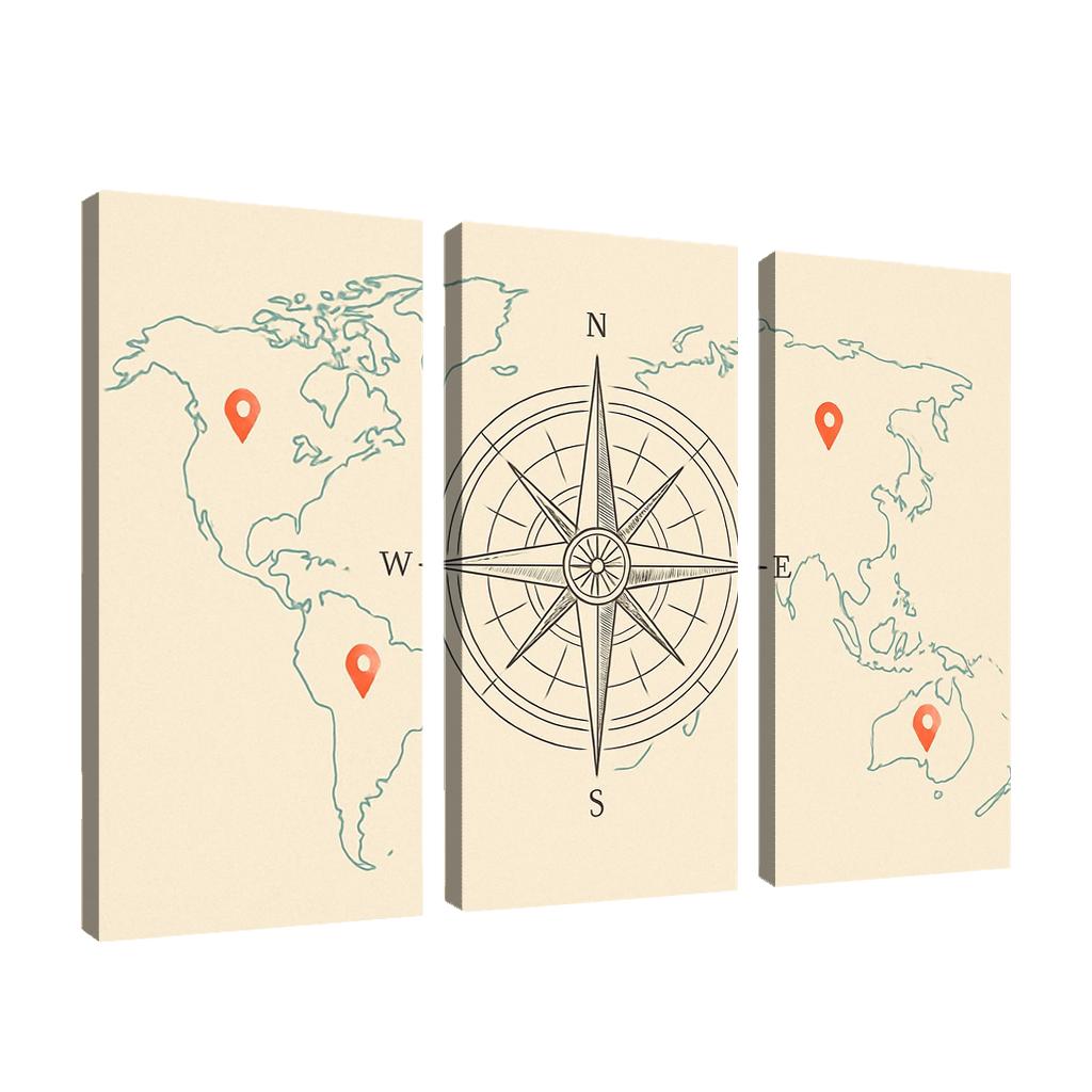 Whispers Of The Compass Rose canvas paintings frame