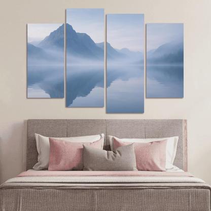 The Silken Mist Over Glassy Mountain Lake custom paintings frame