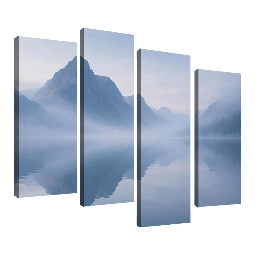 The Silken Mist Over Glassy Mountain Lake custom paintings frame