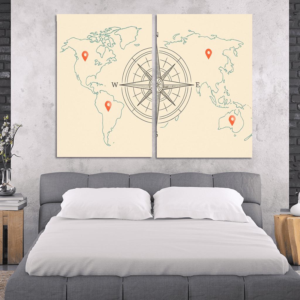 Whispers Of The Compass Rose canvas paintings frame