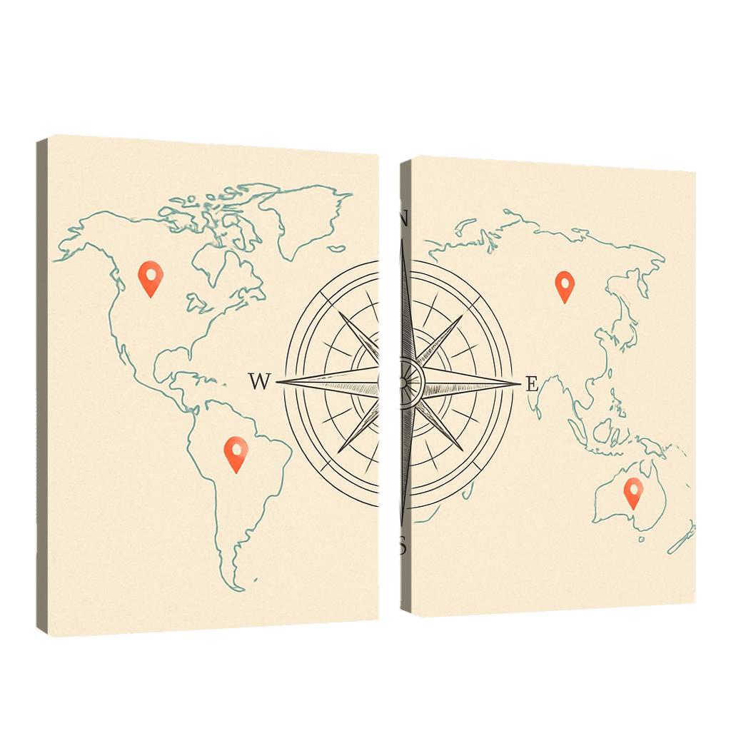 Whispers Of The Compass Rose canvas paintings frame