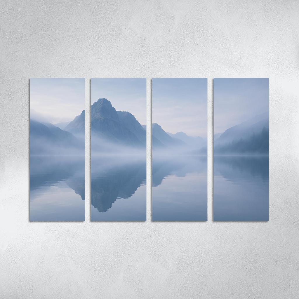 The Silken Mist Over Glassy Mountain Lake custom paintings frame