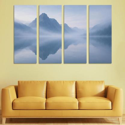 The Silken Mist Over Glassy Mountain Lake custom paintings frame