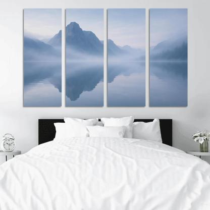 The Silken Mist Over Glassy Mountain Lake custom paintings frame