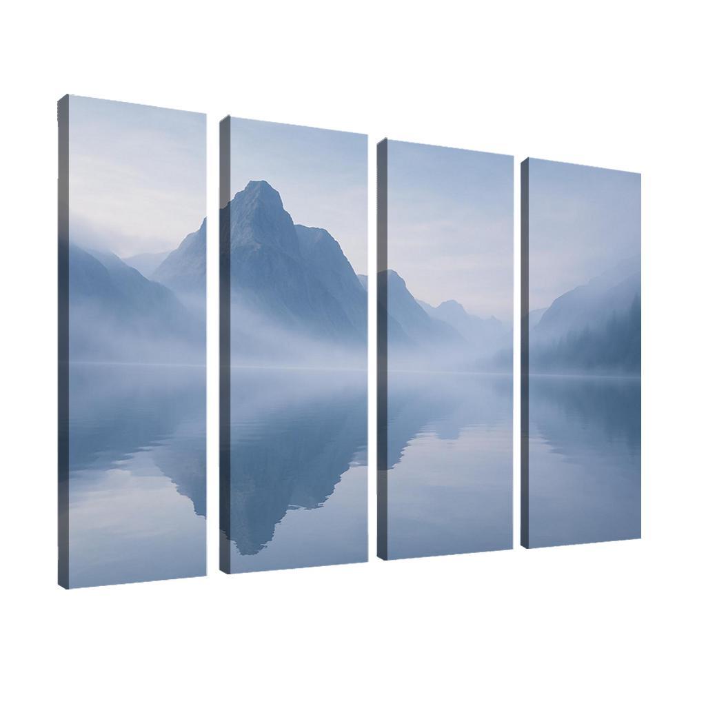 The Silken Mist Over Glassy Mountain Lake custom paintings frame