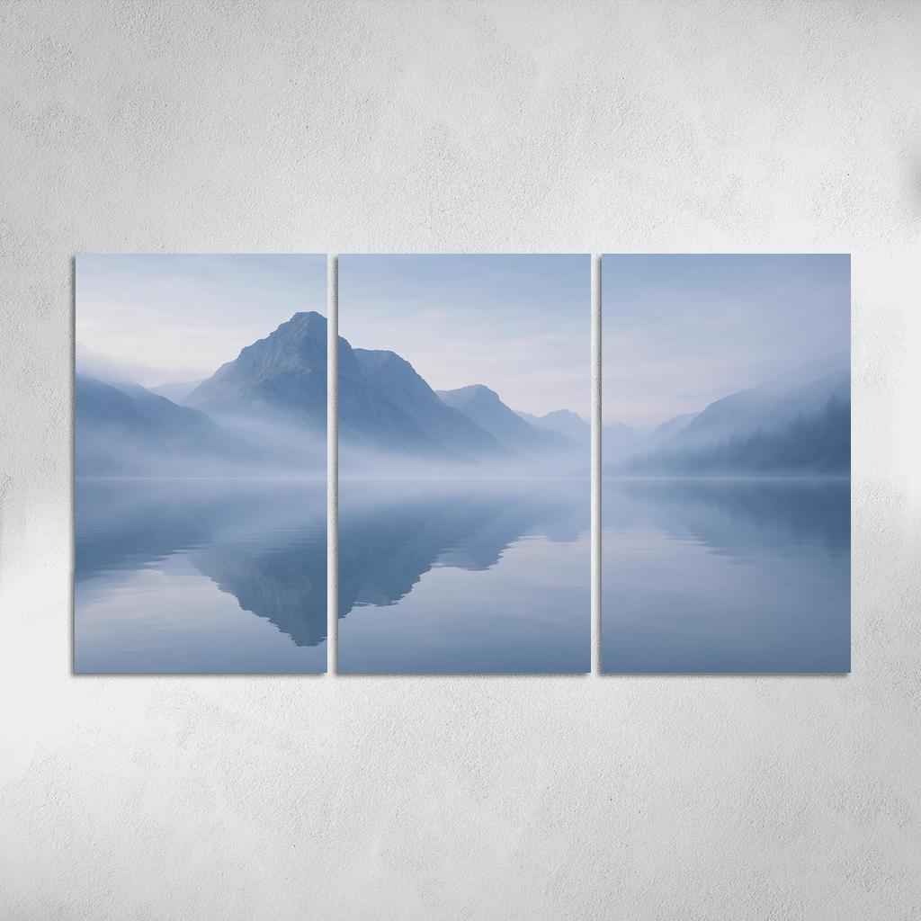 The Silken Mist Over Glassy Mountain Lake custom paintings frame