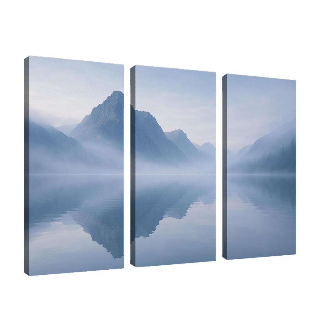 The Silken Mist Over Glassy Mountain Lake custom paintings frame