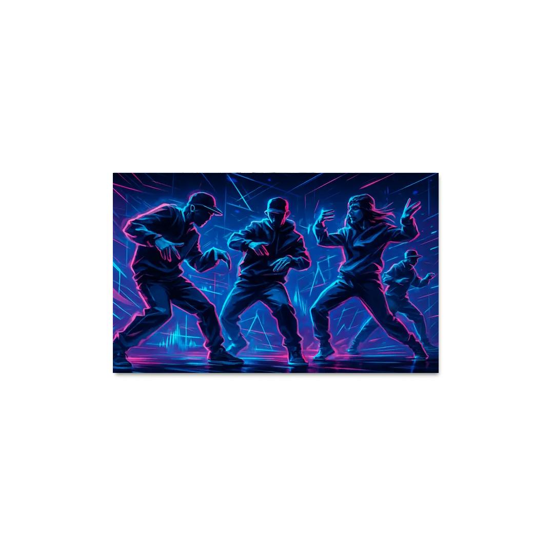 Neon Pulse Cyber Rhythm Dance canvas paintings frame
