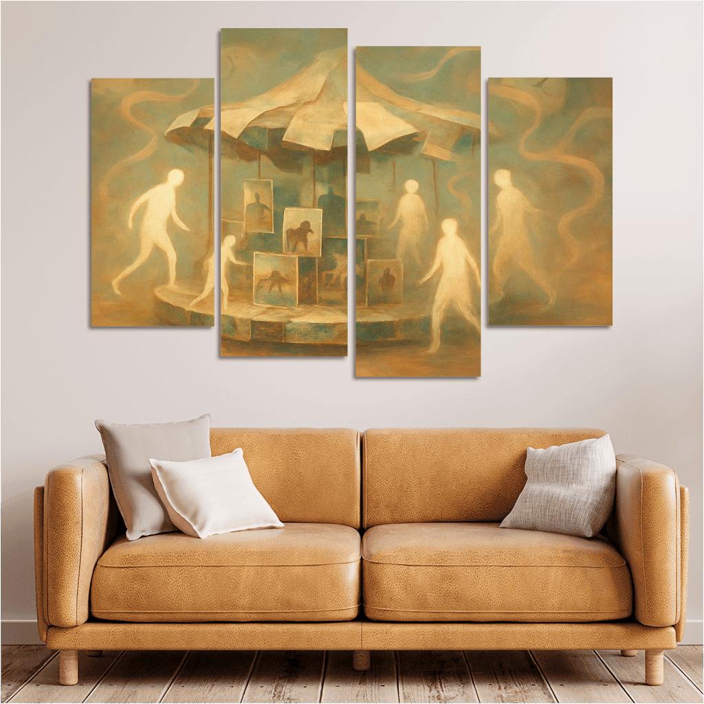Carousel Of Shifting Memories canvas paintings frame