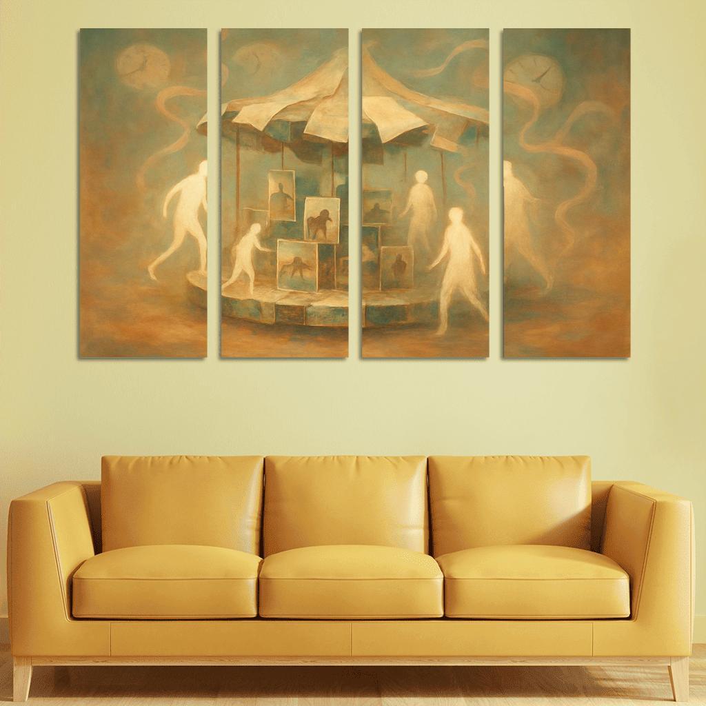Carousel Of Shifting Memories canvas paintings frame
