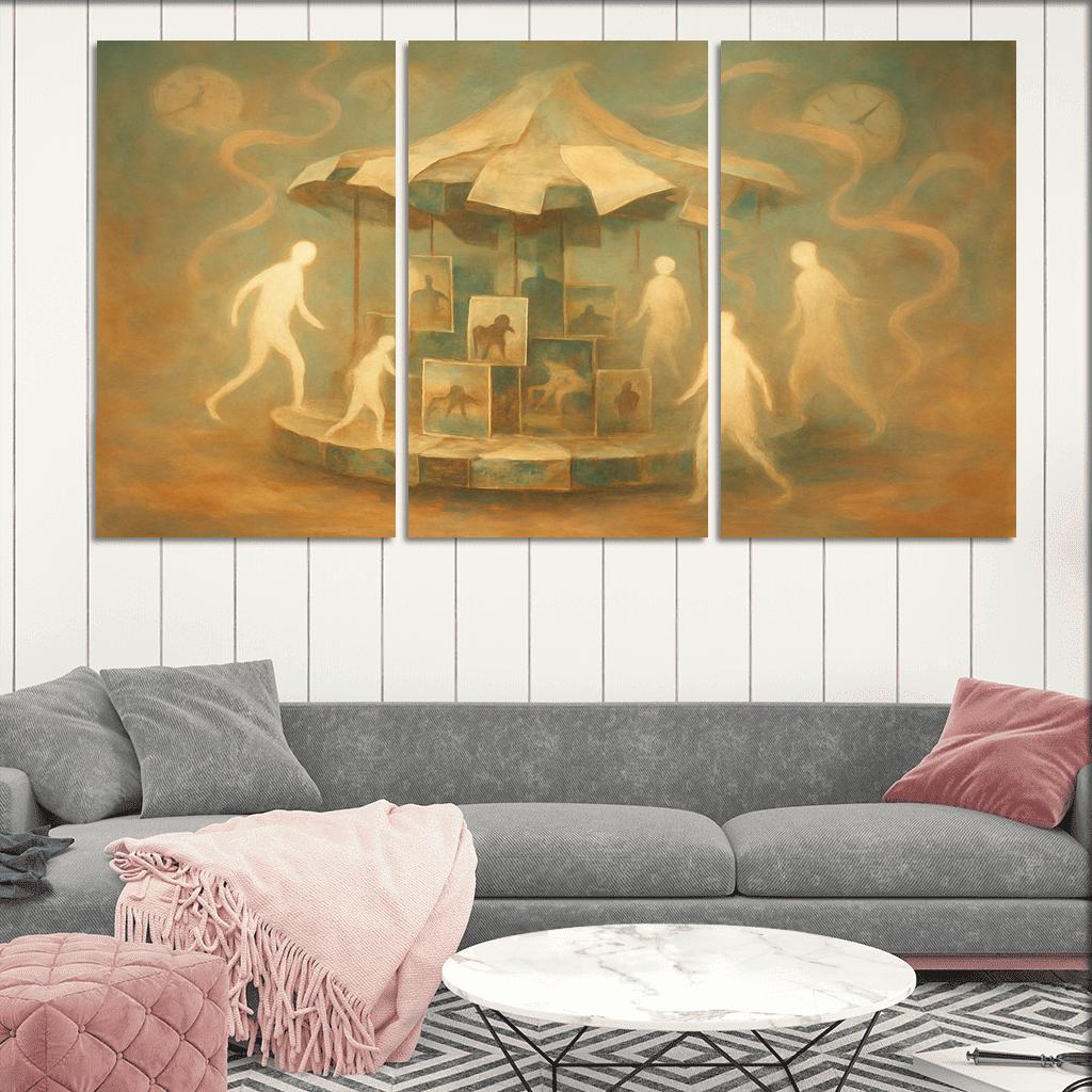 Carousel Of Shifting Memories canvas paintings frame