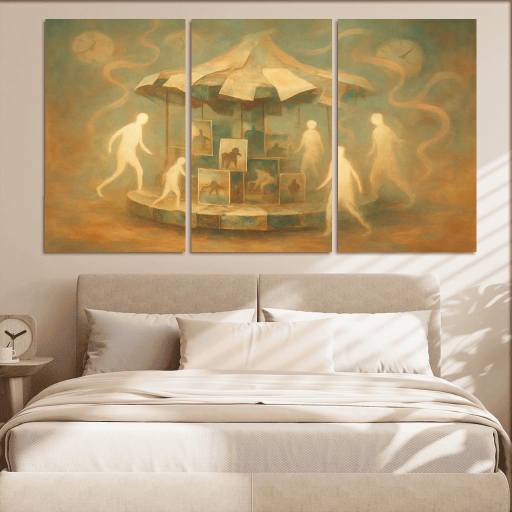 Carousel Of Shifting Memories canvas paintings frame