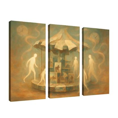 Carousel Of Shifting Memories canvas paintings frame