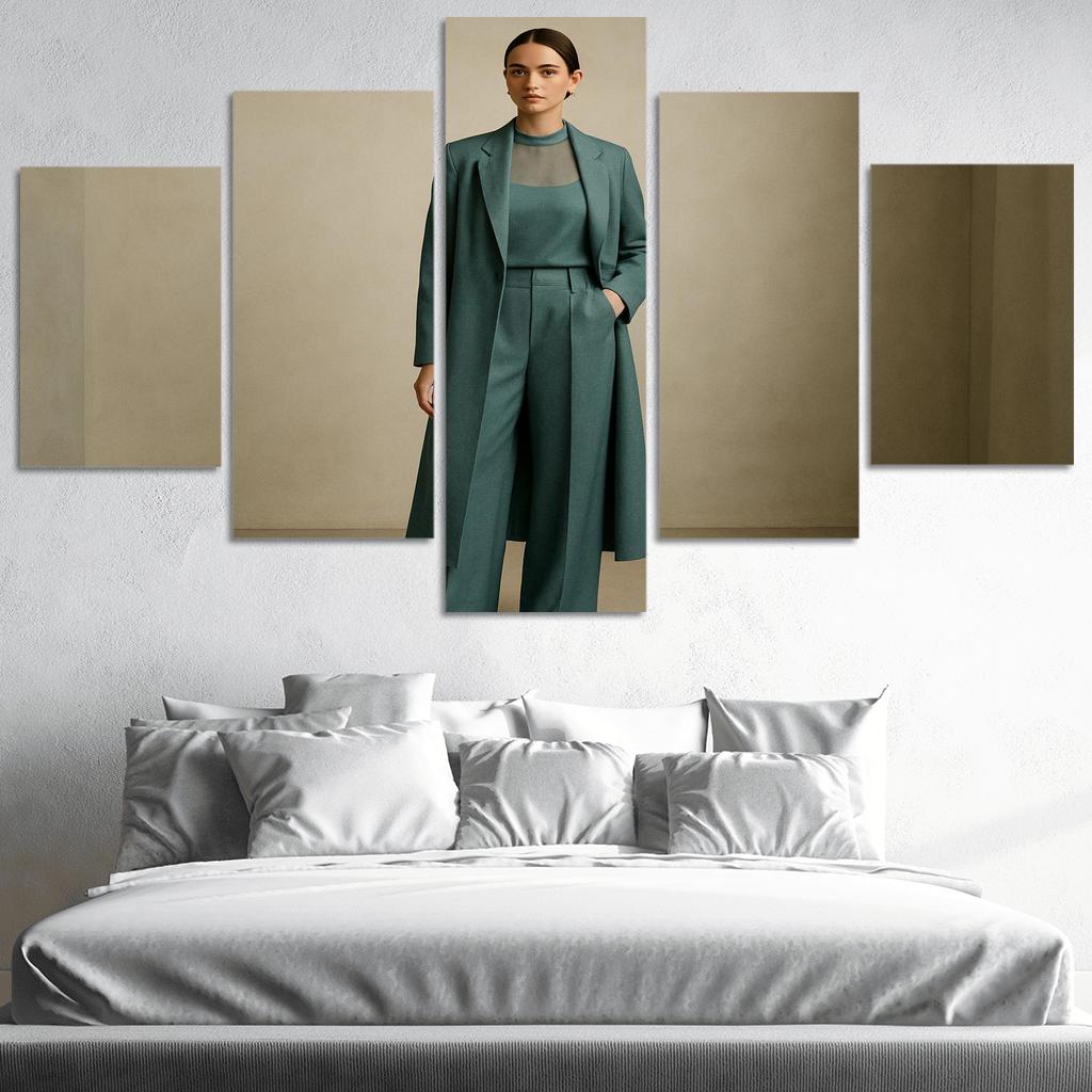 Chromatic Veil Monochrome Layering framed paintings