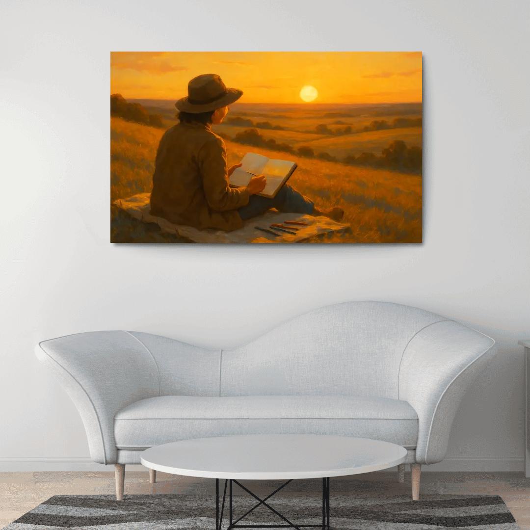 Solar Sketching Retreat oil paintings frame
