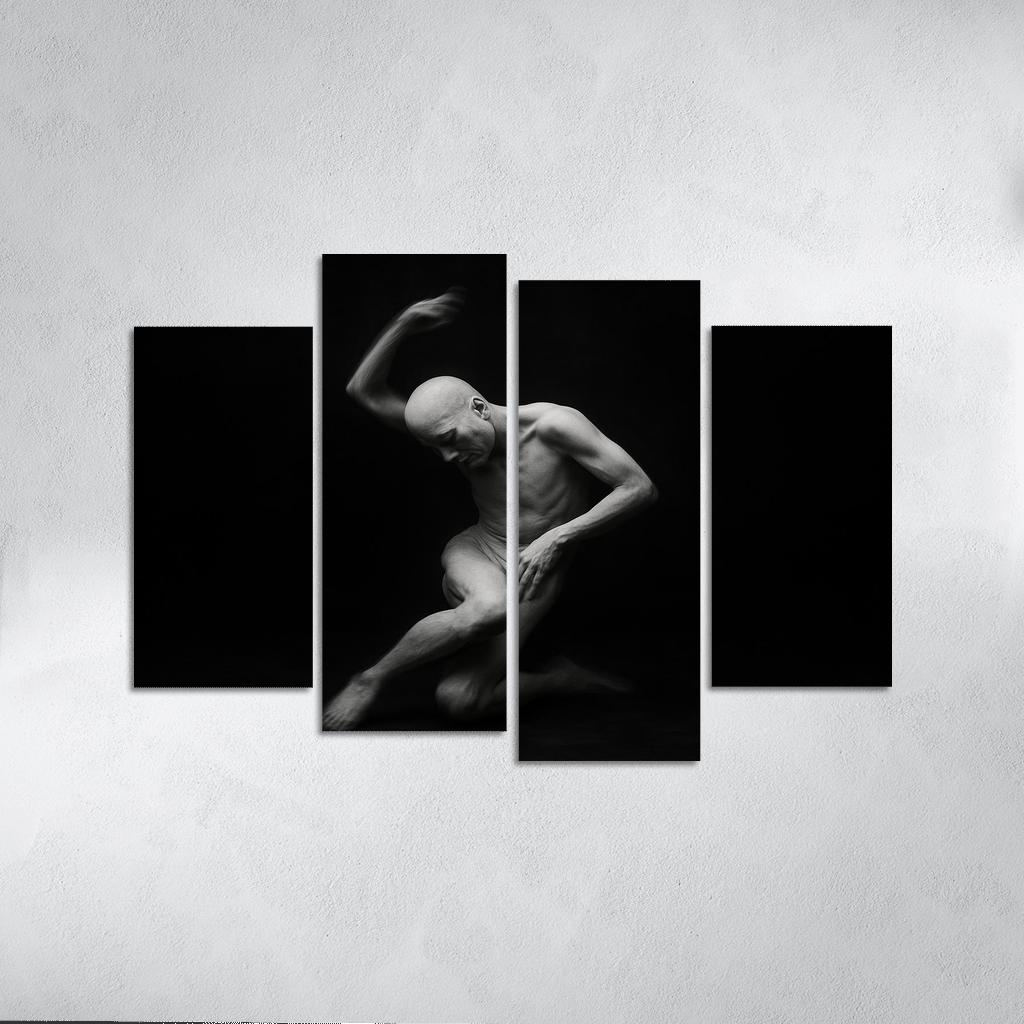 Butoh Dance Of Silent Metamorphosis multi-panel paintings