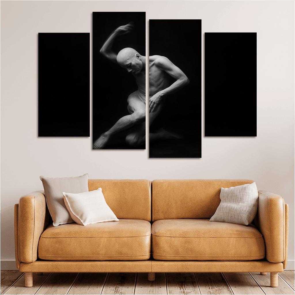 Butoh Dance Of Silent Metamorphosis multi-panel paintings