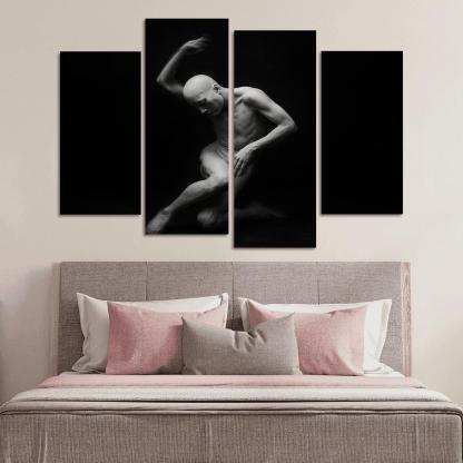 Butoh Dance Of Silent Metamorphosis multi-panel paintings