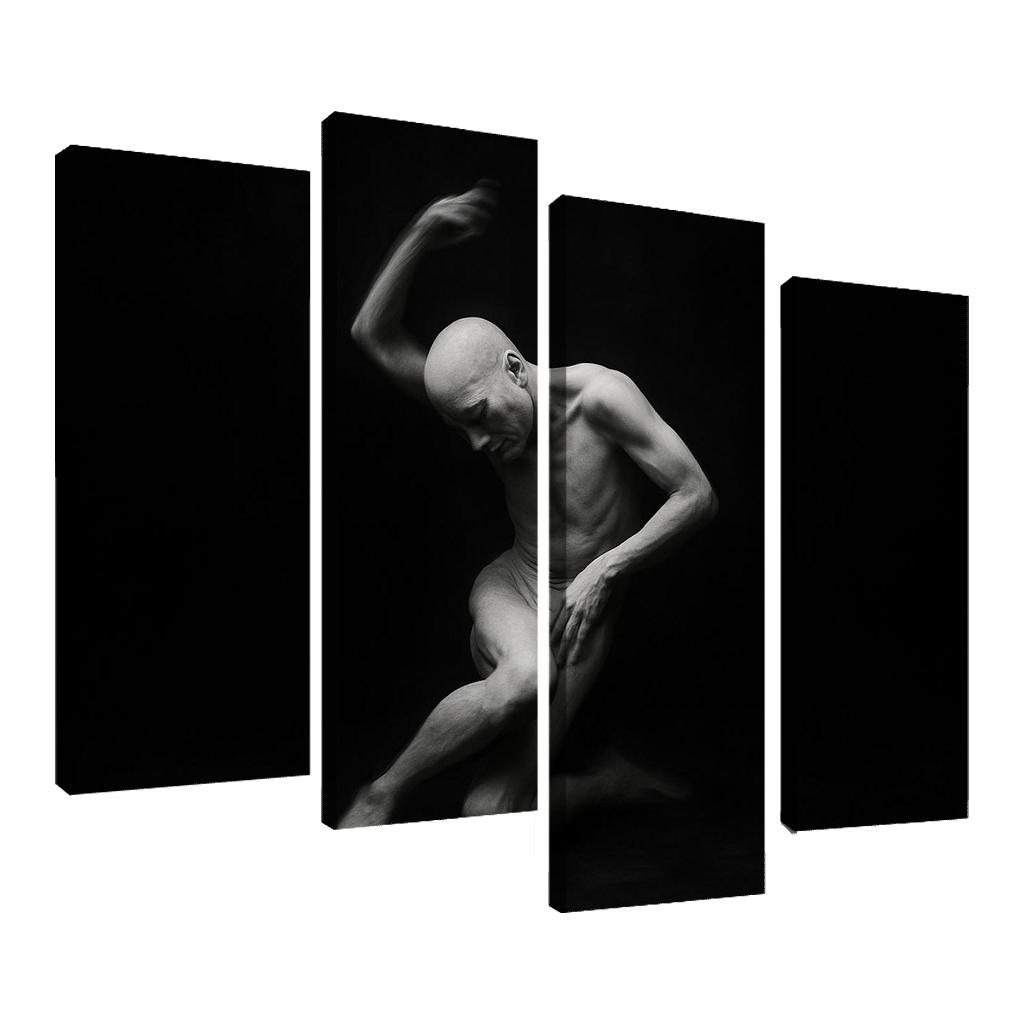 Butoh Dance Of Silent Metamorphosis multi-panel paintings
