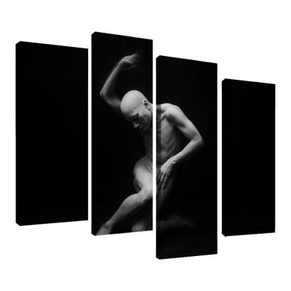 Butoh Dance Of Silent Metamorphosis multi-panel paintings
