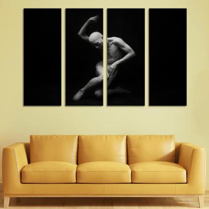 Butoh Dance Of Silent Metamorphosis multi-panel paintings