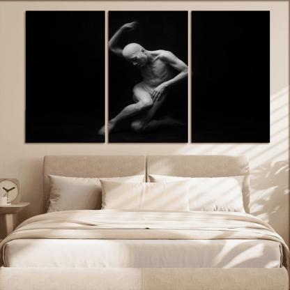 Butoh Dance Of Silent Metamorphosis multi-panel paintings