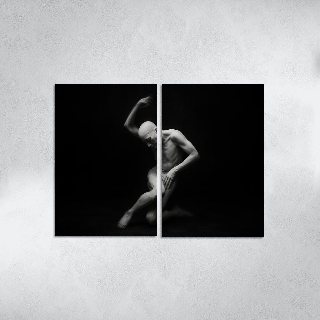 Butoh Dance Of Silent Metamorphosis multi-panel paintings