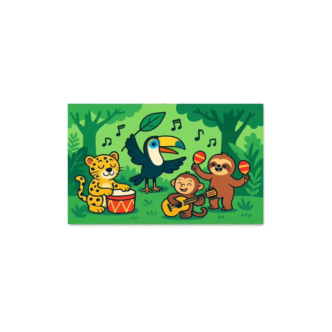 Rainforest Orchestra Animal Band wall decor