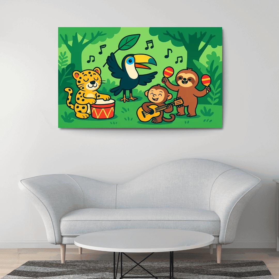 Rainforest Orchestra Animal Band wall decor