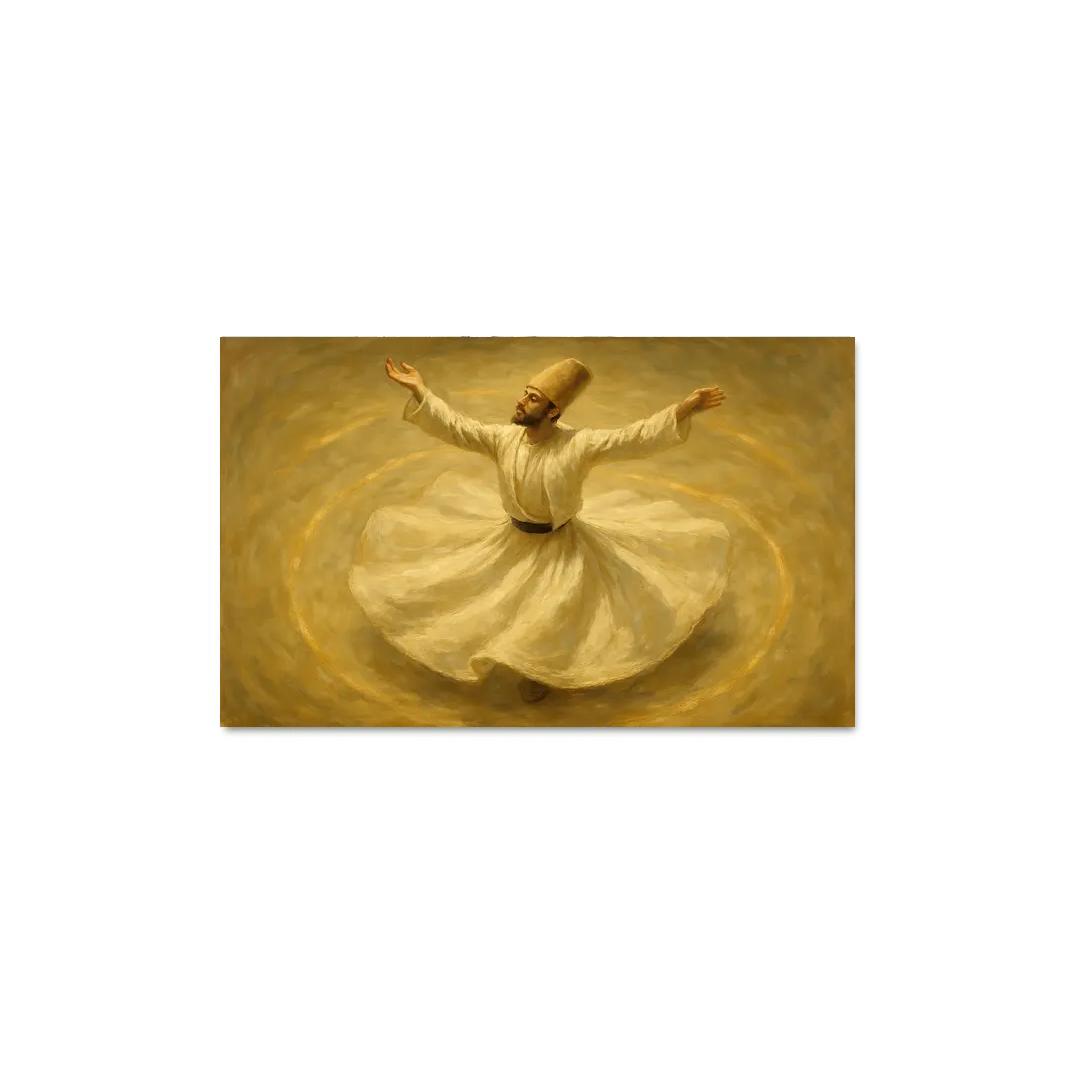 Sufi Inspired Whirling Trance Dance custom paintings frame