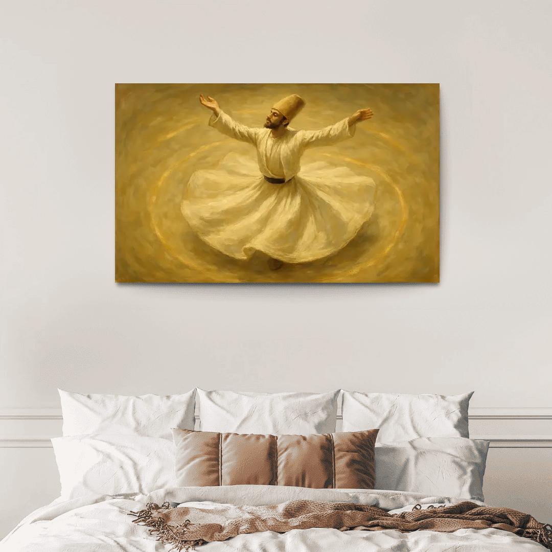 Sufi Inspired Whirling Trance Dance custom paintings frame