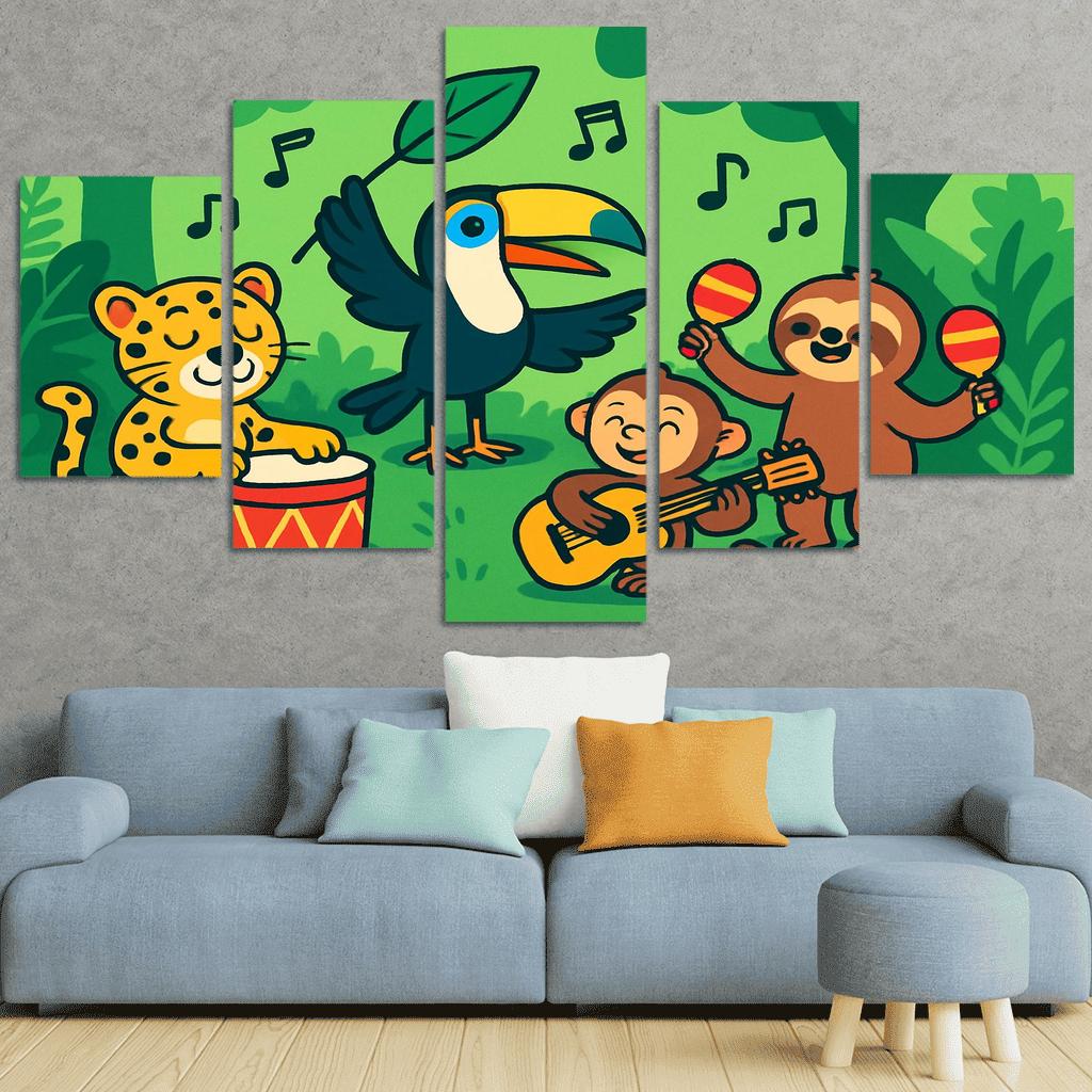 Rainforest Orchestra Animal Band wall decor
