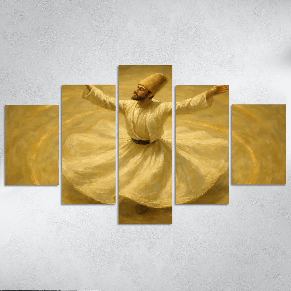 Sufi Inspired Whirling Trance Dance custom paintings frame