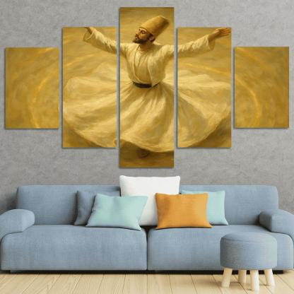 Sufi Inspired Whirling Trance Dance custom paintings frame
