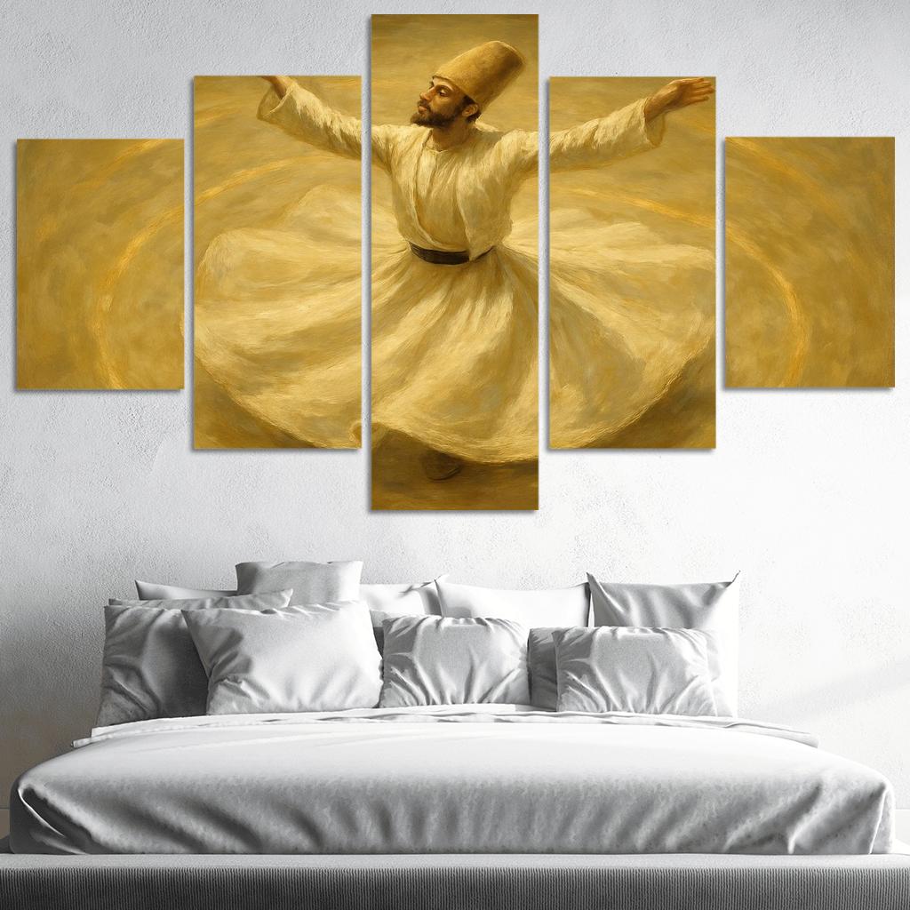 Sufi Inspired Whirling Trance Dance custom paintings frame