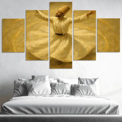 Sufi Inspired Whirling Trance Dance custom paintings frame